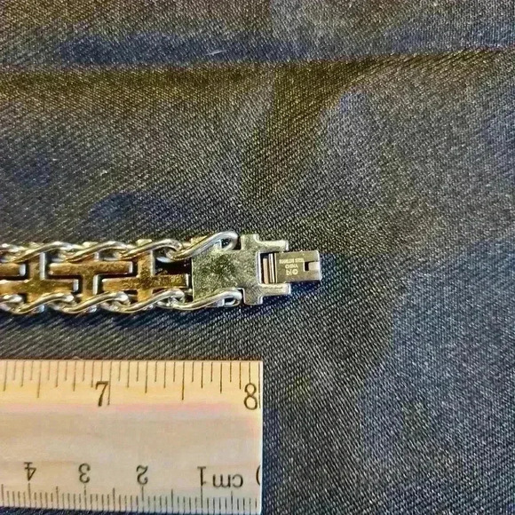 Silver and Gold Stainless Steel Bracelet - Picture 2 of 2